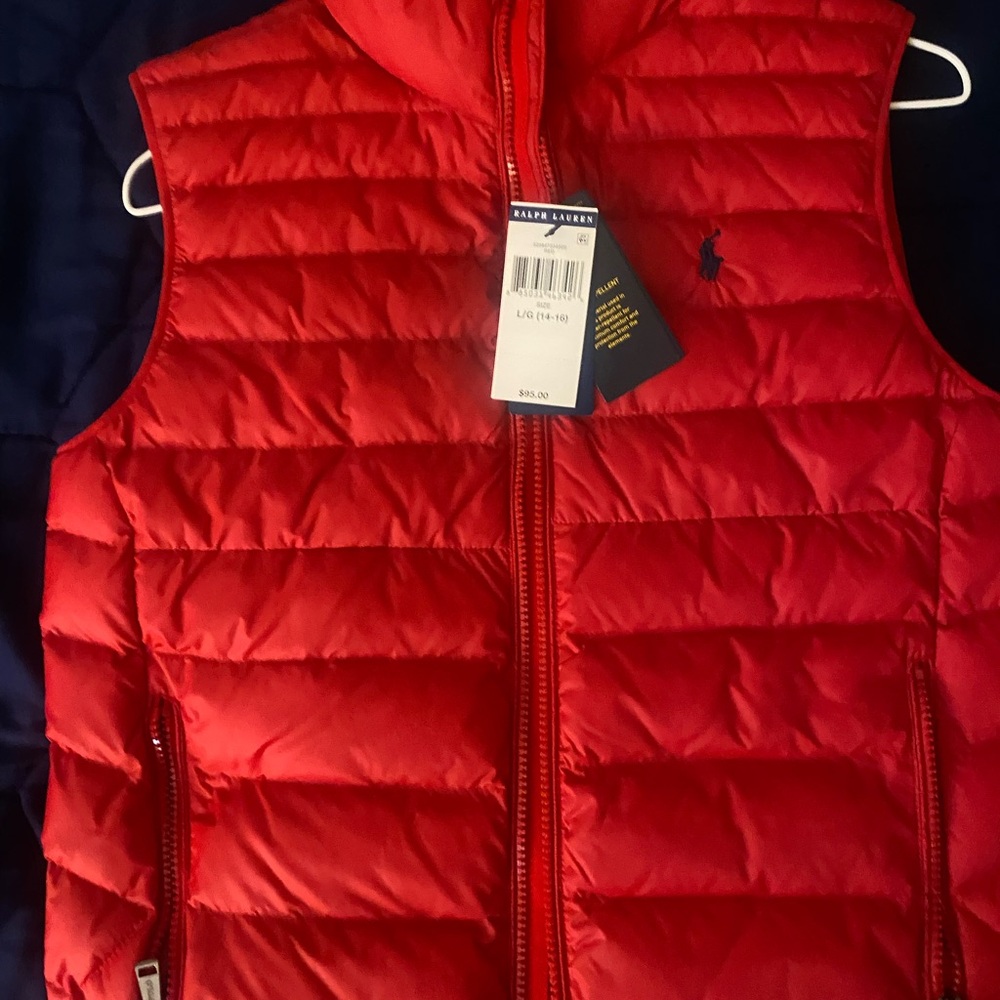 Ralph Lauren Vibrant Red Quilted Vest-Boys